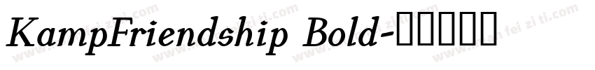 KampFriendship Bold字体转换
